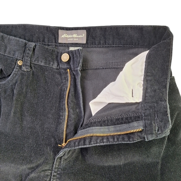 Eddie Bauer Men 34x32 Black 5-pocket 100% Cotton Corduroy Pants - Picture 3 of 10